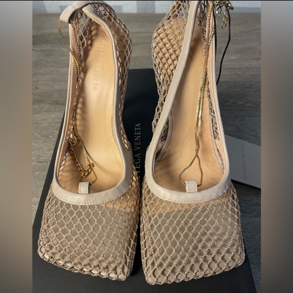 Bottega Veneta Stretch Square Toe Mesh Pump - Picture 2 of 8